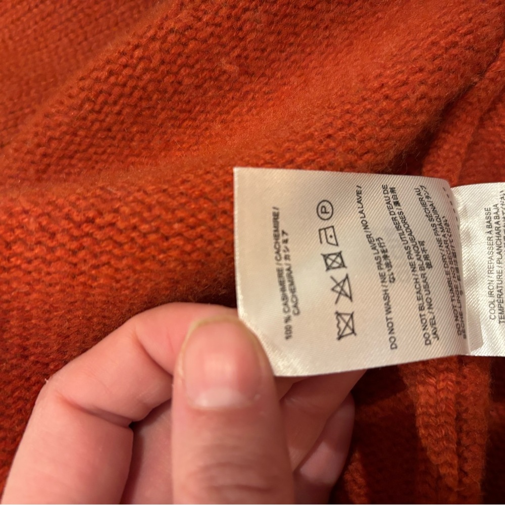 Arch4 100% Cashmere Sweatshirt - Red / Burnt Orange - Picture 6 of 6